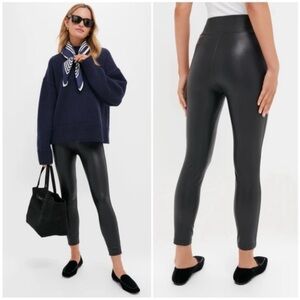 Tuckernuck Faux Leather High-Rise Leggings - Black size L